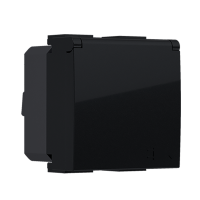 ШУКО ПРИКЛУЧНИЦА СО КАПАК ЦРНА СОФТ МОДУС 312340